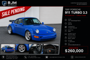 1991 Porsche 911 turbo 3.3 l
